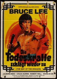 3y307 RETURN OF THE DRAGON German R79 Bruce Lee classic, great image of kung fu action!