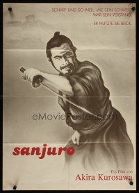 3y313 SANJURO German '62 Akira Kurosawa's Tsubaki Sanjuro, art of Samurai Toshiro Mifune!