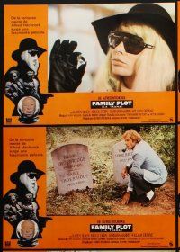 3y058 FAMILY PLOT 10 Spanish LCs '76 the mind of devious Alfred Hitchcock, Karen Black, Bruce Dern!