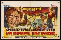 4a390 BAD DAY AT BLACK ROCK Belgian '55 great Wik art of Anne Francis, Ryan & Spencer Tracy!