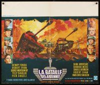 4a391 BATTLE OF THE BULGE Belgian R70s Henry Fonda, Robert Shaw, really cool Ray tank artwork!
