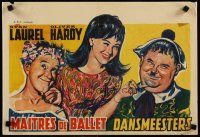 4a405 DANCING MASTERS Belgian R50s Stan Laurel & Oliver Hardy w/pretty woman!