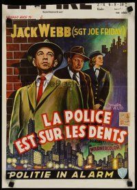 4a411 DRAGNET Belgian '54 Jack Webb as detective Joe Friday as you've never seen him before!