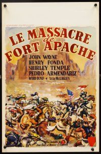4a421 FORT APACHE Belgian R60s John Ford directed, cool completely different battle artwork!