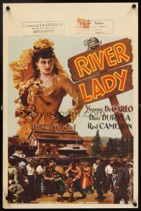 4a495 RIVER LADY Belgian '48 Yvonne De Carlo, Dan Duryea, brawling story of the lusty Mississippi!