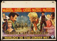 4a541 WARLOCK Belgian '59 cowboys Henry Fonda & Richard Widmark, different art!