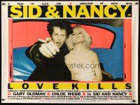 4a362 SID & NANCY British quad '86 Gary Oldman & Chloe Webb, punk classic directed by Alex Cox!