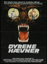 4a559 DAY OF THE ANIMALS Danish '77 wildlife revenge more shocking than The Birds, great artwork!