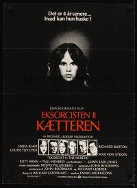 4a566 EXORCIST II: THE HERETIC Danish '77 Linda Blair, John Boorman's sequel to Friedkin's movie!