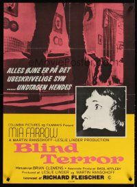 4a621 SEE NO EVIL Danish '71 keep your eyes on what blind Mia Farrow cannot see!