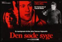 4a642 THIS SWEET SICKNESS Danish '78 cool images of Gerard Depardieu & Miou Miou!