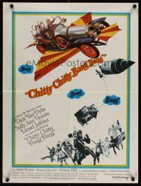 4a197 CHITTY CHITTY BANG BANG French 23x32 '69 Dick Van Dyke, Sally Ann Howes, art of flying car!