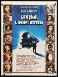 4a205 MURDER ON THE ORIENT EXPRESS French 23x32 '74 Agatha Christie, great images of cast!