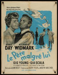4a216 TUNNEL OF LOVE French 23x32 '58 Doris Day & Richard Widmark + sexy Gia Scala!