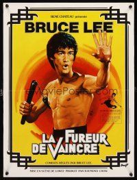 4a241 CHINESE CONNECTION French 15x21 R79 Bruce Lee classic, great artwork of Lee!