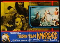 4a260 AMARCORD Italian photobusta '74 Federico Fellini classic comedy, Pupella Maggio!