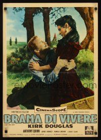 4a290 LUST FOR LIFE Italian photobusta '56 Kirk Douglas as artist Vincent Van Gogh, Pamela Brown!