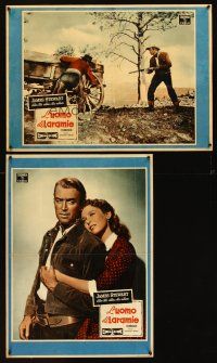 4a292 MAN FROM LARAMIE 2 Italian photobustas '55 cool images of James Stewart, Cathy O'Donnell!