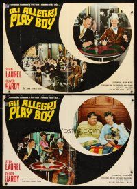 4a294 GLI ALLEGRI PLAY BOY 2 Italian photobustas '72 wacky different images of Laurel & Hardy!
