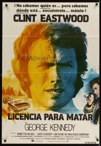 4a137 EIGER SANCTION Spanish '75 Clint Eastwood's lifeline was held by the assassin he hunted!