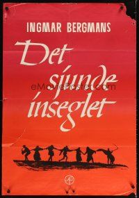 4a170 SEVENTH SEAL Swedish R68 Ingmar Bergman's Det Sjunde Inseglet, Max von Sydow!