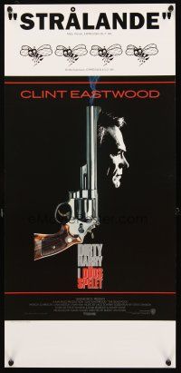4a175 DEAD POOL Swedish stolpe '88 Clint Eastwood as tough cop Dirty Harry, smoking gun image!