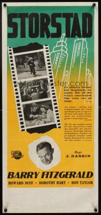 4a182 NAKED CITY Swedish stolpe '48 Jules Dassin & Mark Hellinger's New York film noir classic!