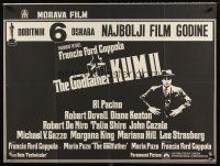 4a084 GODFATHER PART II Yugoslavian 27x35 '74 Al Pacino in Francis Ford Coppola classic crime sequel!