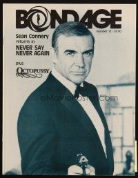 4e204 BONDAGE #12 magazine '82 Sean Connery returns as James Bond in Never Say Never Again!