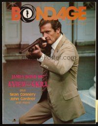 4e205 BONDAGE #14 magazine '82 Roger Moore as James Bond in A View to a Kill!