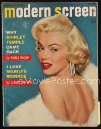 4e008 MODERN SCREEN magazine October 1953 portrait of sexy Marilyn Monroe by Trindl & Woodfield!