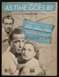 4e278 CASABLANCA sheet music '42 Humphrey Bogart, Ingrid Bergman, Curtiz, classic As Time Goes By!