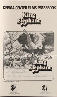 4e454 AFRICAN ELEPHANT pressbook '71 great artwork of the King Elephant in Africa!