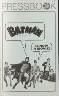 4e464 BATMAN pressbook '66 DC Comics, great images of Adam West & Burt Ward w/villains!