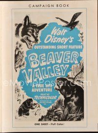 4e466 BEAVER VALLEY pressbook '50 Walt Disney's True Life outstanding short feature!