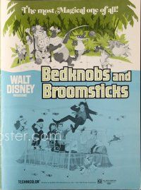 4e371 BEDKNOBS & BROOMSTICKS pressbook '71 Walt Disney, Angela Lansbury, great cartoon art!