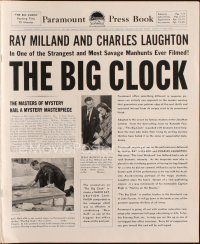 4e373 BIG CLOCK pressbook '48 Ray Milland in the strangest and most savage manhunt in history!