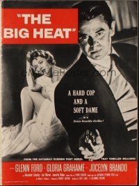 4e374 BIG HEAT pressbook '53 great pulp art of Glenn Ford & sexy Gloria Grahame, Fritz Lang noir!