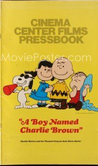 4e471 BOY NAMED CHARLIE BROWN pressbook '70 Snoopy & the Peanuts by Charles M. Schulz!