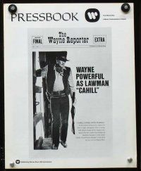 4e473 CAHILL pressbook '73 classic United States Marshall big John Wayne, great images!