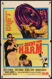 4c022 AGENT FOR H.A.R.M. 1sh '66 Mark Richman, Wendell Corey, sexy spy in bikini!