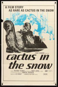 4c133 CACTUS IN THE SNOW 1sh '71 Mary Layne, Richard Thomas tries to lose his virginity!