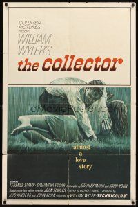 4c178 COLLECTOR 1sh '65 art of Terence Stamp & Samantha Eggar, William Wyler directed!