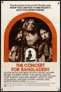 4c187 CONCERT FOR BANGLADESH style B 1sh '72 rock & roll benefit show, Bob Dylan, George Harrison!