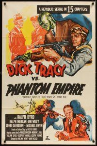 4c247 DICK TRACY VS. CRIME INC. 1sh R52 detective Ralph Byrd vs the Phantom Empire!