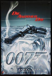 4c248 DIE ANOTHER DAY ice style teaser DS 1sh '02 Brosnan, image of gun melting ice!
