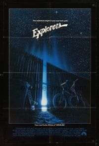 4c285 EXPLORERS int'l 1sh '85 directed by Joe Dante, the adventure begins in your own back yard!