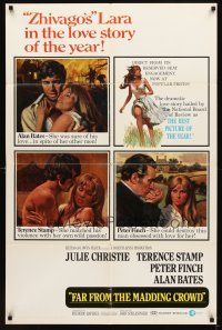 4c294 FAR FROM THE MADDING CROWD int'l 1sh '68 Julie Christie falls for dashing Terence Stamp!