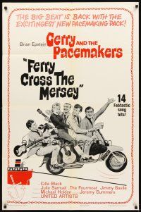 4c301 FERRY CROSS THE MERSEY 1sh '65 rock & roll, the big beat is back, Gerry & the Pacemakers!