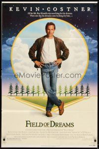 4c305 FIELD OF DREAMS 1sh '89 Kevin Costner baseball classic, if you build it, they will come!
